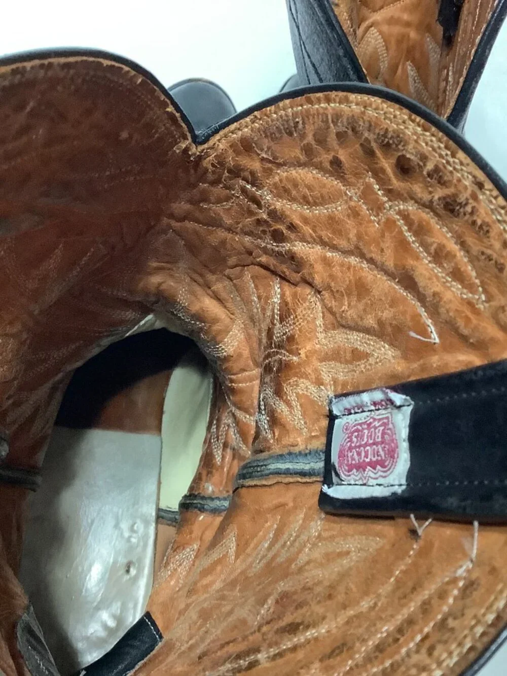 Vintage Nocona Leather Boots N25436 #K017 Black